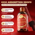 thumbnail image 2 of Cayenne Pepper Liquid Drops Supplement, w/Hawthorn Berry, Turmeric,Ginseng,Support Cardiovascular Health &Natural Detox,2FL oz, 2 of 7