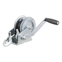 CURT 29435 Manual Hand Crank Boat Trailer Winch, 1,400 lbs Capacity, 7-1/2" Handle, 4.2:1 Gear Ratio, 20' Strap