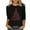 #Black, variant on WXLWZYWL Fashion Womens Christmas Printed T-Shirt 3/4 Sleeves Blouse Round Neck Casual Loose Tops