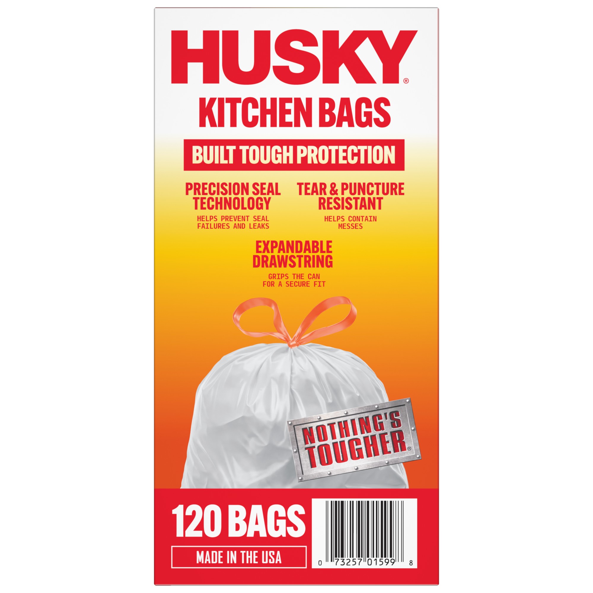 Husky 13 Gallon Tall Kitchen Drawstring Bags, 120 Count photo 8