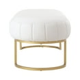 thumbnail image 3 of HomeRoots 490975 22 in. Upholstered Bedroom Bench, White & Gold, 3 of 3