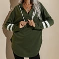 thumbnail image 4 of Fesfesfes Women Hooded Stitching Loose Long Sleeve Casual Hooded Sweater Blouse Plus Size Clearance $10, 4 of 9