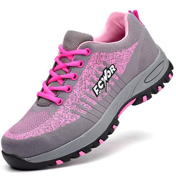250mm Zapatos de seguridad para mujer, zapatos con punta de acero, zapatillas de trabajo para hombre, zapatos de trabajo a prueba de pinchazos, botas ligeras de seguridad para el trabajo LingWen 9024715525802