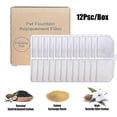 thumbnail image 1 of Cat Water Fountain Filters, 12 Packs Pet Water Fountain Filter Replacement Charcoal Water Fountain Filter Compatible with Cat Water Dispenser, 1 of 3