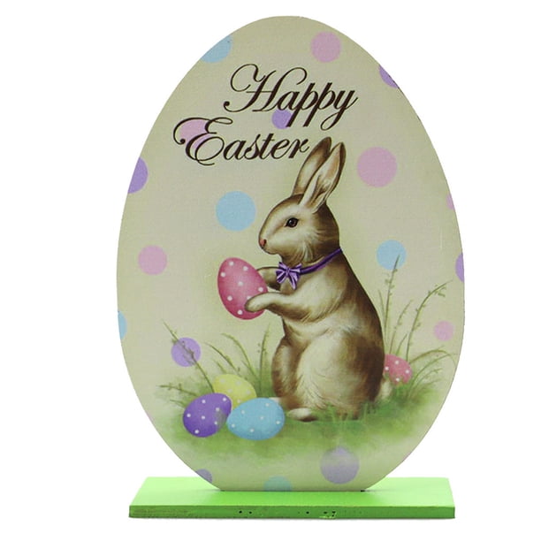 Inteprter Adornos de Pascua, dibujos animados exquisitos, manualidades, adornos de , decoraciones, granja, jardín, patio, centro de , letrero Kits de decoración para fiestas conejo