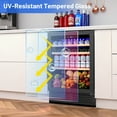 thumbnail image 5 of 24" Beverage Refrigerator 180 Cans Beverage Cooler Reversible Door Recessed Black Beer Fridge With 1 Basket, 5 of 8