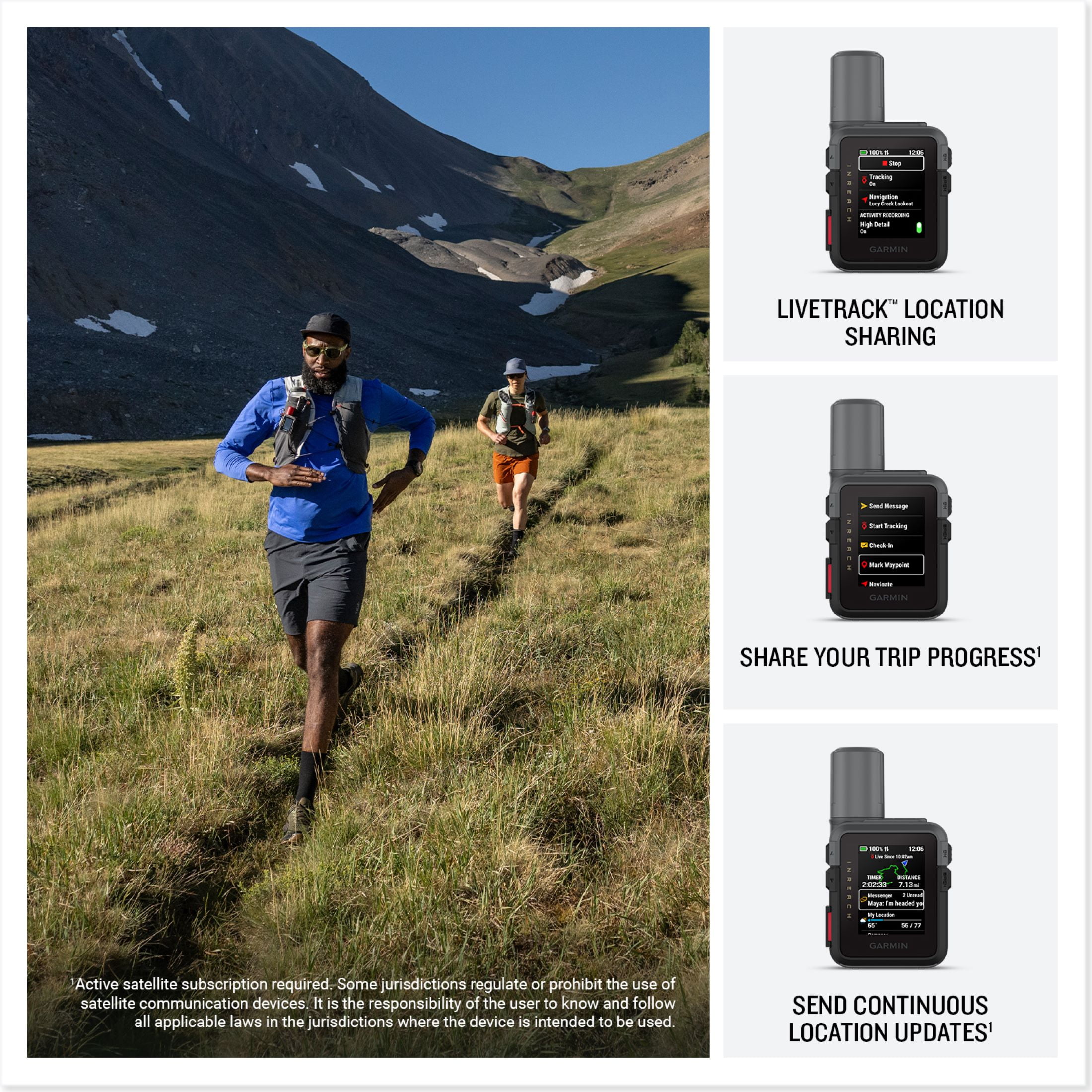 Garmin inReach Mini 3, Rugged Compact Global Satellite Communicator with Color Touchscreen, Two-Way Texting, Emergency SOS Messaging & Long Battery Life Up to 350 Hours with 10-min inReach® Tracking