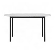 FurniFact Modern Faux Marble Dining Table – Off-White Kitchen & Dining Room Tables