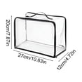 thumbnail image 2 of Tunhigl Clear Clothes Storage Bags, 10L Blanket Storage Containers with Heavy Duty Zipper, Foldable Moving Bags, Closet Organizers for Bedding, Clothing, Comforters, 2 of 6