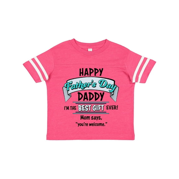 Inktastic Happy Father's Day Best Ever Boys or Girls Toddler T-Shirt