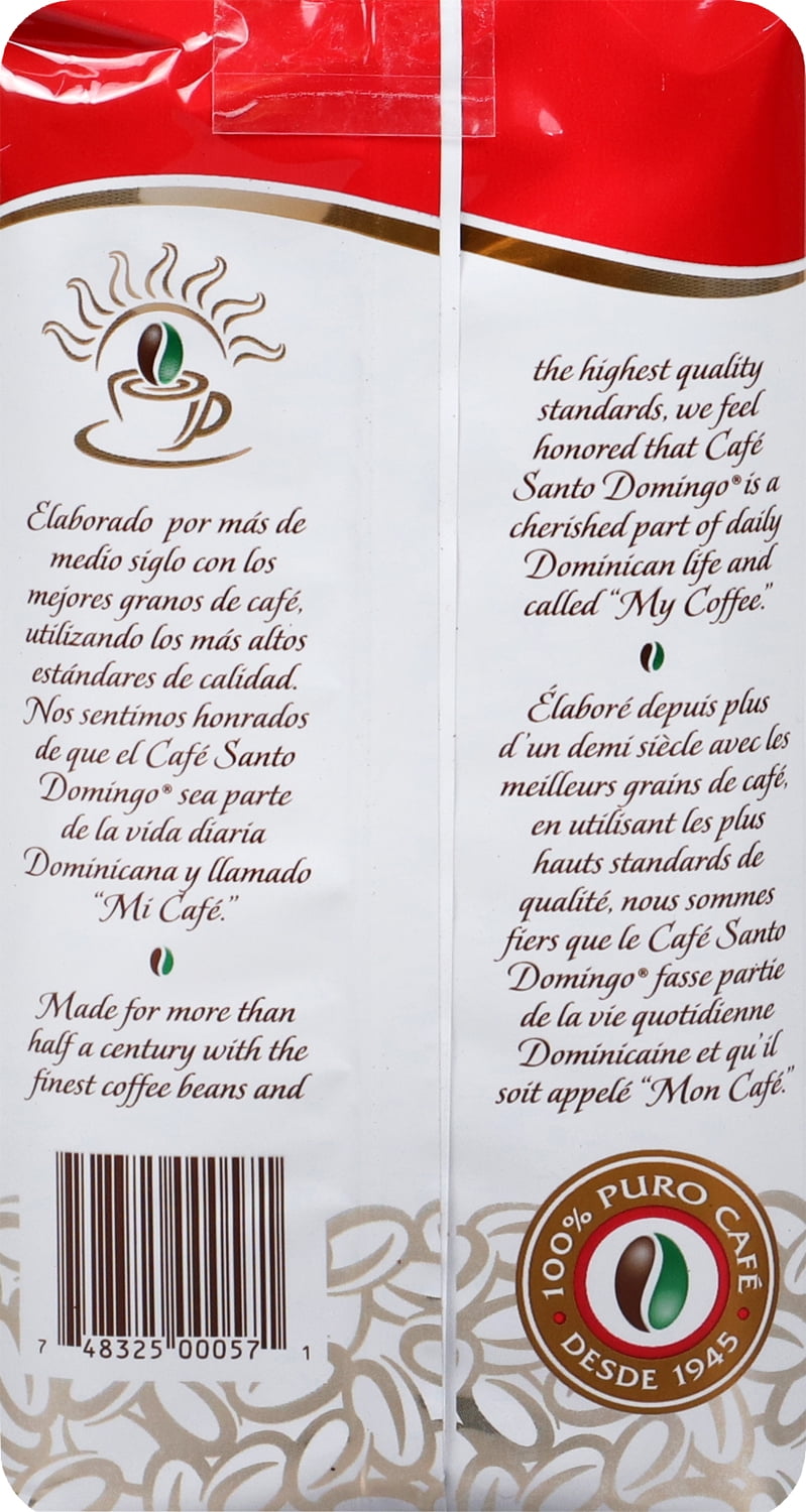 (2 pack) Cafe Santo Domingo Dominican Ground Coffee, 1 lb Bag