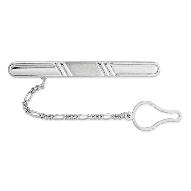 925 Sterling Silver Tie Clip Lapel Pin Tac Bar