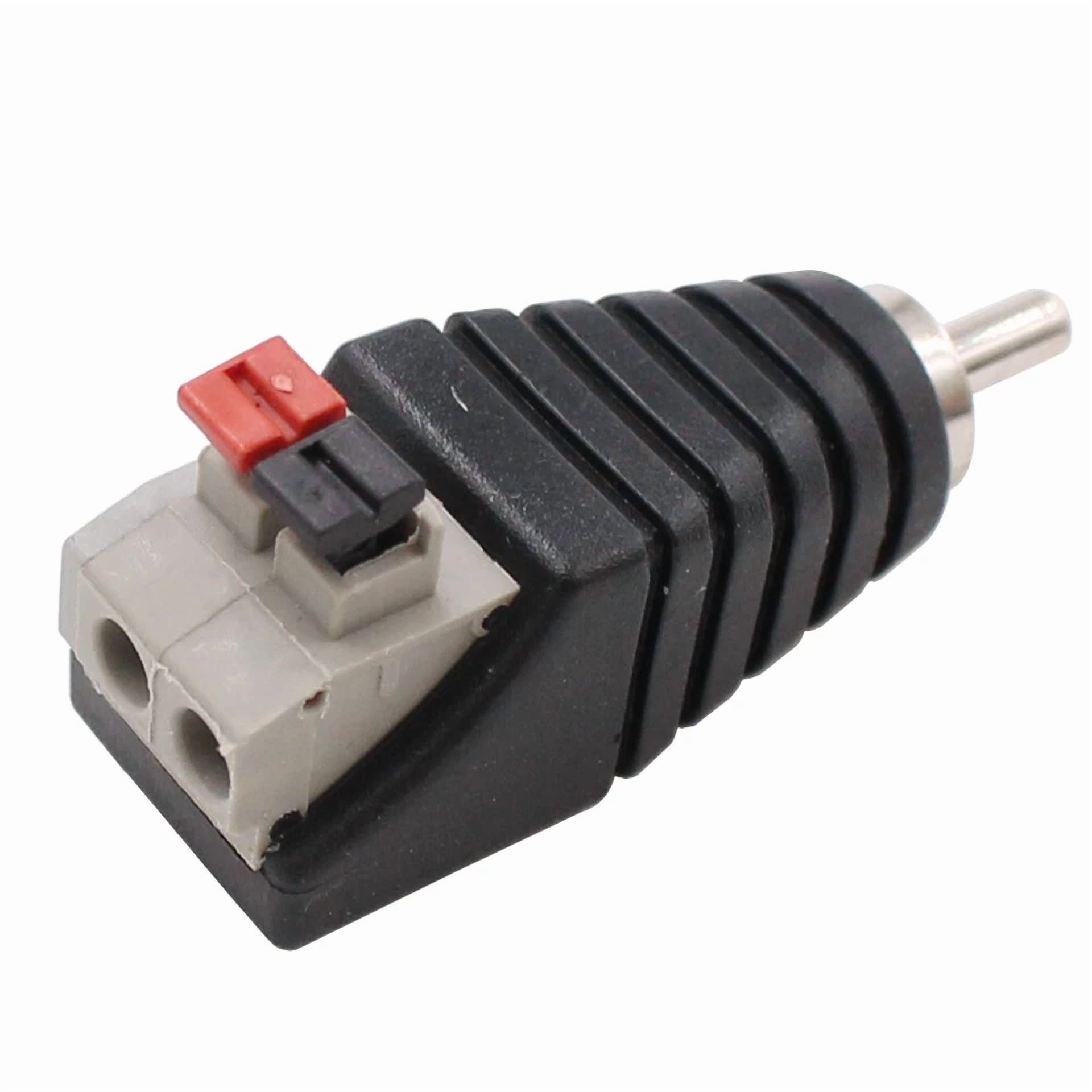 BUTTERFLY- 20 Pack Speaker Wire A/V Cable To Audio Male Rca Connector Adapter Jack Plug