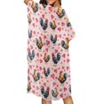 thumbnail image 4 of HELLHERO Rooster Heart Pattern Bikini Coverups Casual Polyester Fashion Beach Cover Up, 4 of 6