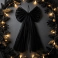thumbnail image 5 of AHGQT Large Fluffy Tulle Topper Bow, 28.7x13.4Inch Christmas Tree Decoration Giant Red Bow, Giant Wreath Wall Decor with Long Streamers for Xmas Home Wedding Car Holiday Decor Supplies, 5 of 7