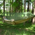 thumbnail image 3 of Camping Hammock With Mosquito Net,Outdoor Travel Swing Sleeping Hammock For Hiking Backpacker - army green, 3 of 5