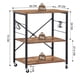 thumbnail image 3 of Carro de Servicio Multiusos HOMEMAKE FURNITURE 3 Capas Color madera Industrial Rústico, 3 of 6