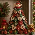 thumbnail image 5 of DIY Quilted Christmas Fabric Tree Kit, Beginner Friendly Sewing Craft Kit, Handmade Rustic Xmas Tree Making Kit for Christmas Mantel & Table Decor C, 5 of 7