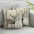 thumbnail image 3 of Orinice Deer Snow Bird Graphic Decorative Men Women Boy Girl Room Cushion Throw Pillow Cover for Home Couch Living Room Bed Sofa 20x20in, 3 of 5