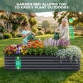 thumbnail image 5 of OBENSKY Galvanized Raised Garden Bed Outdoor 8x2x1.5ft Oval Metal Planter Box with 5 Support Bars for Vegetables, Flowers - Gray, 5 of 9