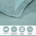 thumbnail image 6 of BNM Paisley Cotton Decorative Bedspread and Sham Set, Full, Aqua, 6 of 9