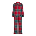 thumbnail image 5 of Joyspun Women's Flannel Long Sleeve Top and Pants Pajama Set, 2-Piece, Sizes XS-3X, 5 of 5