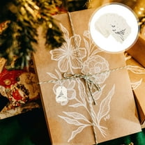 FUTUREORYY Christmas Tags Gold Plated Paper Decorative present Wrapping Message Cards Happy Holidays Tag 6.8X4.5In