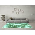 thumbnail image 3 of Ahgly Company Indoor Rectangle Abstract Turquoise Blue Modern Area Rugs, 2' x 3', 3 of 4