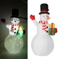 thumbnail image 1 of Muñeco de nieve inflable de Navidad Bling Bling 1,5 m con luces LED coloridas giratorias, 1 of 12