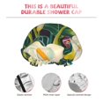 thumbnail image 3 of Kdxio Tropical Floral Jungle Print Shower Cap for Women,Elastic and Reusable,Double Waterproof Layers Bathing Hat, 3 of 6