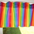 thumbnail image 2 of Cotton Window Valance Stripe Print 58 Inch Wide / 1 Inch Stripe Rainbow, 2 of 3