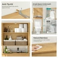 thumbnail image 5 of LEDREM over-the-Toilet Storage Cabinet with Built-In Charging Station,Adjustable Shelf and Bottom Stabilizer,3-Tier Bathroom Rack with Doors and Open Shelf,Natural Beige, 5 of 6