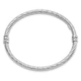 thumbnail image 3 of Diamond2Deal 925 Sterling Silver Rhodium-Plated Twisted Bangle Bracelet for Women 7", 3 of 5