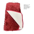 thumbnail image 3 of Bathroom Décor Bathtub Shower Curtain With 12 Hooks and Matching Bath Mat Rug Non Slip Super Soft Chenille Feathers Burgundy 14 pieces, 3 of 6