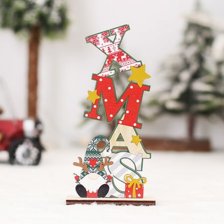 

Pkeoh Valentine Day Gifts Christmas Ornament Cartoon Set Antlers Doll Wooden Ornament Wood Chip Pendant Personalized Gifts For Men Wood