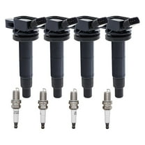 YIUIY 4pcs Ignition Coil & 4pcs Spark Plug for Toyota RAV4 Camry 2.0L 2.4L UF333