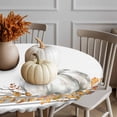 thumbnail image 2 of Fall Retro Pumpkin Orange Maple Leaf Fitted Round Tablecloths Table Covers 36"-44",Waterproof Table Cloth for Kitchen Holiday Party Tables Decor, 2 of 9