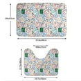 thumbnail image 3 of Honeii Back To School Pattern Bathroom Anti-Skid Pad Bathroom Mat Vintage Seamless Pattern Not-Slip Toilet Rug Set, 3 of 6