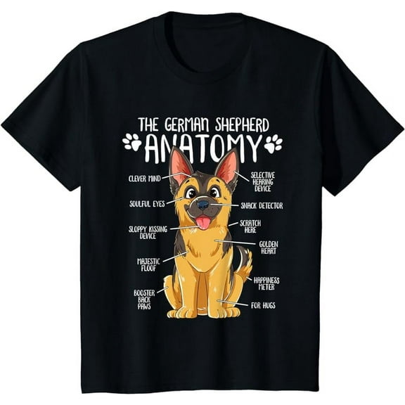 Funny Anatomy German Shepherd Dog Owner T-Shirt