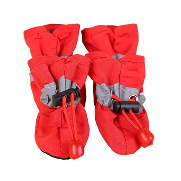 Billuyoard 4 Uds. Zapatos antideslizantes para mascotas, botas de lluvia impermeables para perros, para todo tipo de clima, cuidado de las patas de Type3 NO3 Billuyoard PT003800-02B