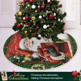 thumbnail image 3 of Yayeee Christmas Tree Skirt 35 inches for Xmas Tree Holiday Party Decoration, Christmas Santa Snowman Pattern, 3 of 6