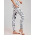 thumbnail image 4 of Women’s Leggings Black and White Prints Yoga Leggings Sportswear, 4 of 6