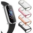 thumbnail image 1 of Tianle Compatible with Fitbit Luxe Screen Protector Case, [4 Pack] Soft TPU Full Around Protective Cover Bumper for Fitbit Luxe Smartwatch Accessories (Black+Silver+Rose Gold+Rose Pink), 1 of 9