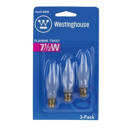 - Westinghouse Lighting 8W E12 Dimmable Incandescent Edison Candle Light Bulb (Set of 3)