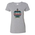 thumbnail image 2 of Plaid Paisley Retro Vintage Turtle Animal Lover Womens Graphic T-Shirt, Heather Grey, Small, 2 of 4