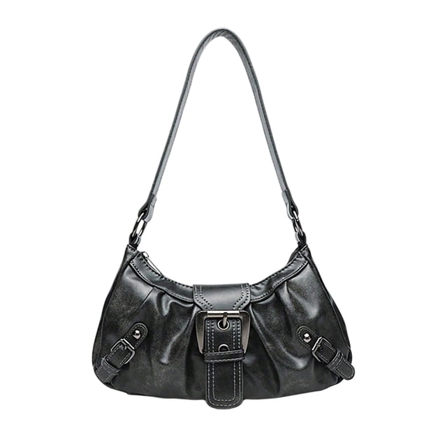 Bolso Verdusa Y2k Monedero Goth Hebilla Punk Hobo Gris Oscuro