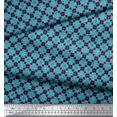 thumbnail image 2 of Soimoi Silk Fabric Check & Floral Artistic Decor Fabric Printed Yard 42 Inch Wide, 2 of 3