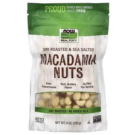 NOW Foods Macadamia Nuts, 9 Oz
