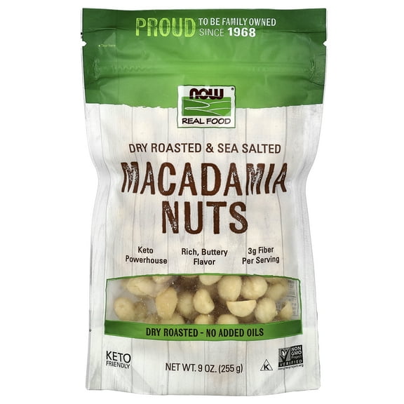 NOW Foods Macadamia Nuts, 9 Oz