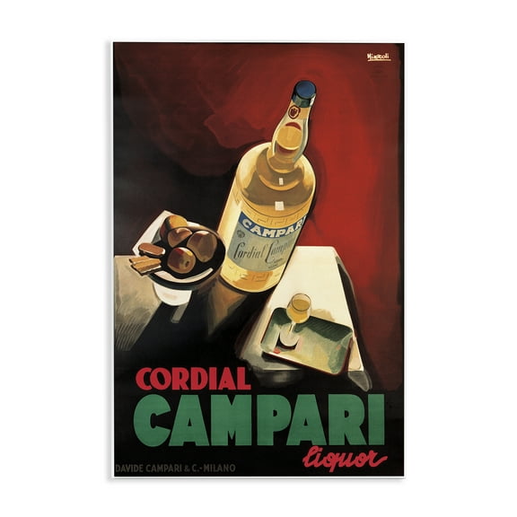 Stupell Industries Vintage Campari Wine Food & Beverage Painting Unframed Art Print Wall Art, 10 x 15